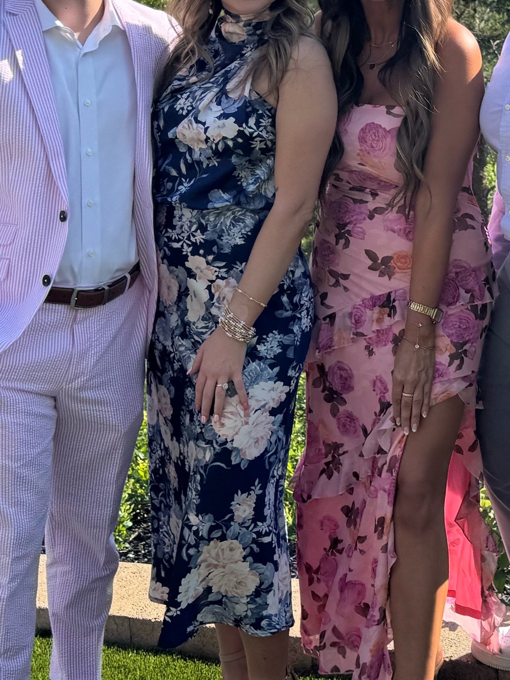 Hello Molly Navy & Blush Floral High-Neck Midi Dress - Picture 3 of 4